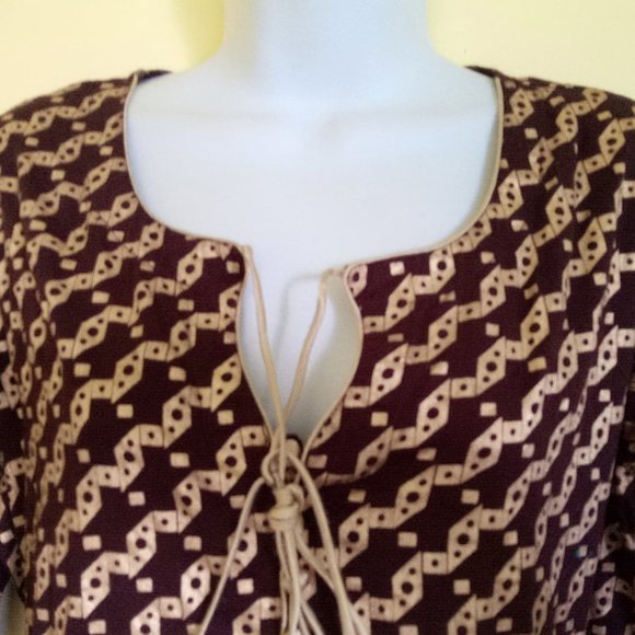 Brown and Gold Authentic Indian Dress XL NWOT NEW - Picture 6 of 8